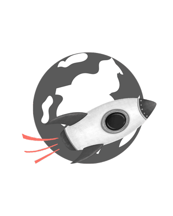 fusée en orbite autour de la planète Terre